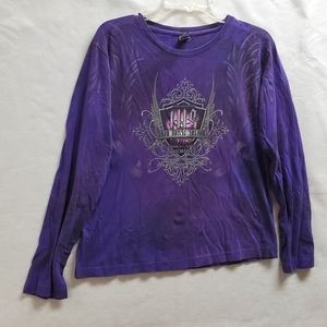 Iron Horse Saloon long sleeve various shades of Purple Large